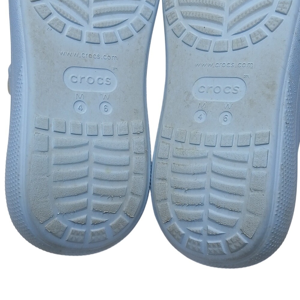 Crocs Classic Slide Women Size 6 Light Blue Sanrio Jibbitz Platform Sandals - Picture 7 of 7